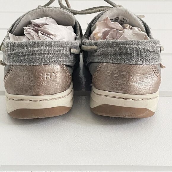 Sperry Top-Sider Ivyfish Sparkle Grey Boat Shoes - Picture 8 of 12